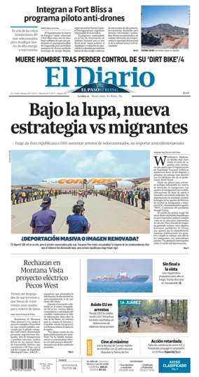 Cover of El Diario de El Paso