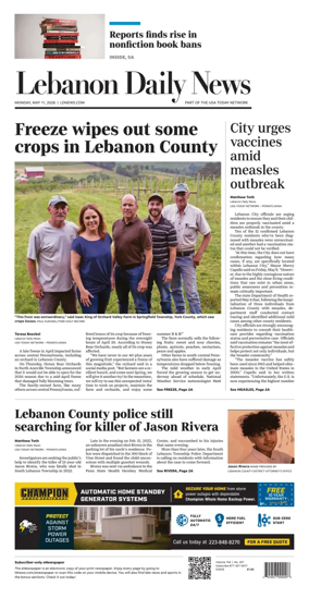 Cover of Lebanon Daily News