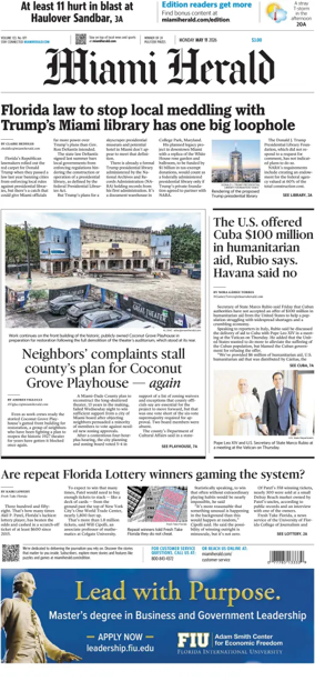 Cover of Miami Herald