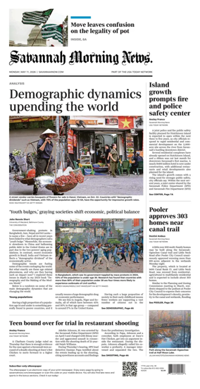 Cover of Savannah Morning News