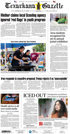 Cover of Texarkana Gazette