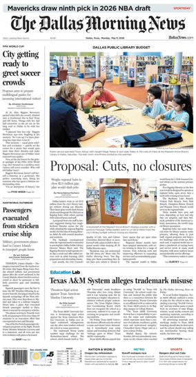 Cover of The Dallas Morning News