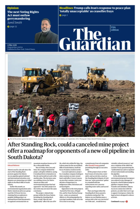 Cover of The Guardian (USA)