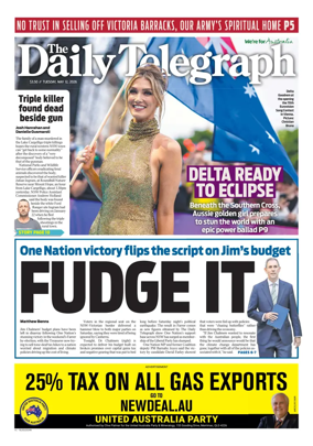 Cover of The Daily Telegraph (Sydney)