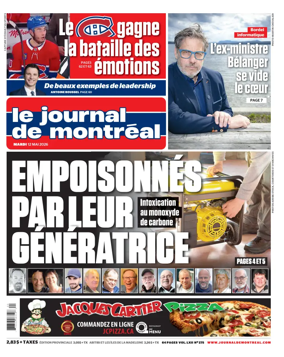 Cover of Le Journal de Montreal