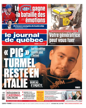 Cover of Le Journal de Quebec