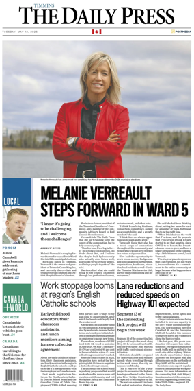 Cover of The Daily Press (Timmins)