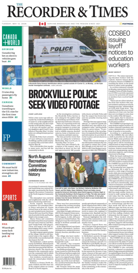 Cover of The Recorder & Times (Brockville)