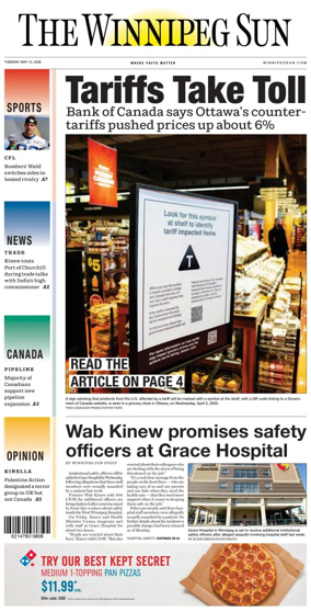 Cover of Winnipeg Sun