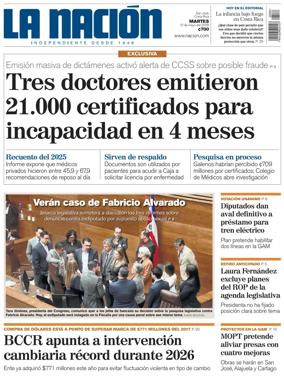 Cover of La Nacion (Costa Rica)