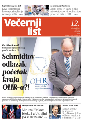 Cover of Vecernji list BiH