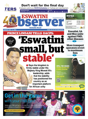 Cover of Eswatini Observer