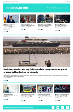Cover of Euronews Health (Spanish) Compiled Edition