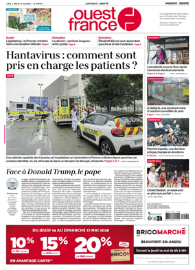 Cover of Ouest France (Angers / Segre)