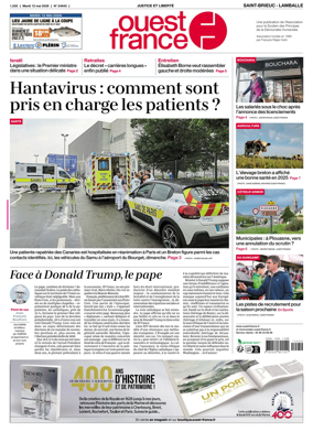 Cover of Ouest-France (Saint-Brieuc Lamballe)