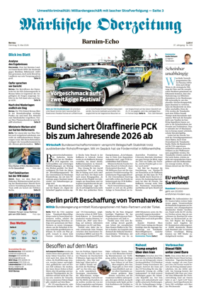 Cover of Markische Oderzeitung Bernau