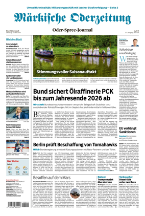 Cover of Markische Oderzeitung Eisenhuttenstadt