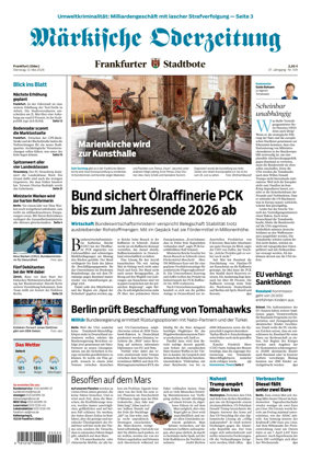 Cover of Markische Oderzeitung Frankfurt (Oder)