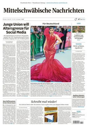 Cover of Mittelschwaebische Nachrichten