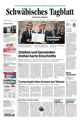 Cover of Schwabisches Tagblatt - Tubinger Chronik