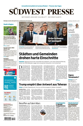 Cover of Sudwest Presse - Metzinger Uracher Volksblatt - Der Ermstalbote