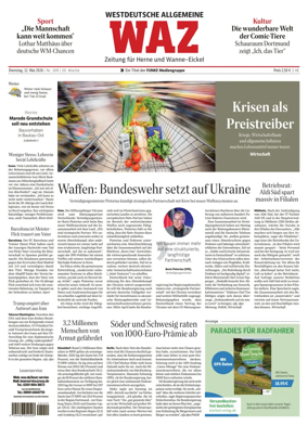 Cover of Westdeutsche Allgemeine Zeitung (Herne)