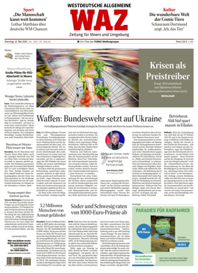 Cover of Westdeutsche Allgemeine Zeitung (Moers)