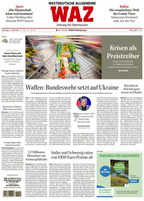 Cover of Westdeutsche Allgemeine Zeitung (Oberhausen)