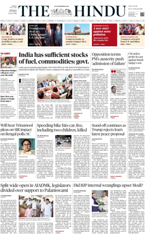 Cover of The Hindu (Hyderabad)