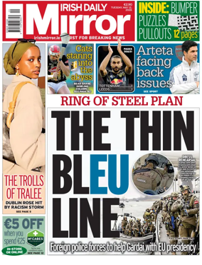 Cover of Irish Daily Mirror