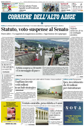 Cover of Corriere dell'Alto Adige
