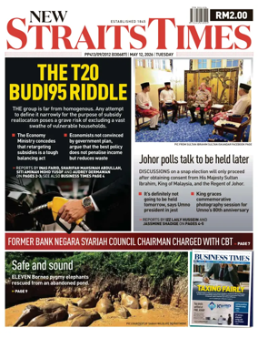 Cover of New Straits Times