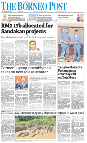 Cover of The Borneo Post (Sabah)