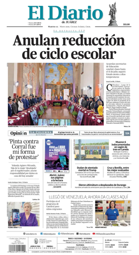 Cover of El Diario de Juarez