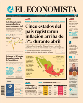 Cover of El Economista (Mexico)