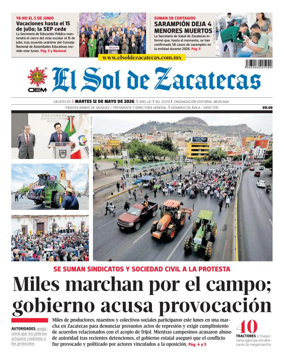 Cover of El Sol de Zacatecas