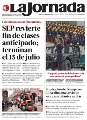 Cover of La Jornada
