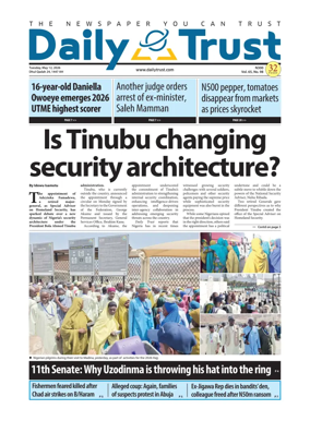 Cover of Daily Trust