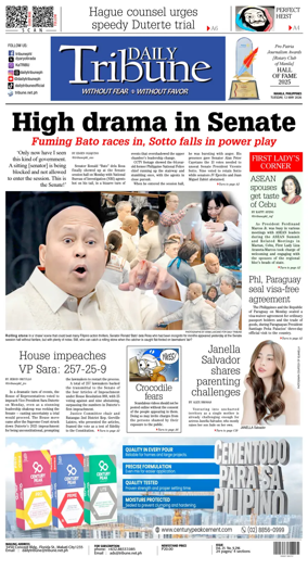 Cover of Daily Tribune (Philippines)