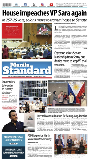 Cover of Manila Standard