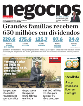 Cover of Jornal de Negocios