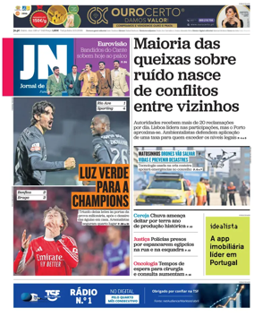 Cover of Jornal de Noticias