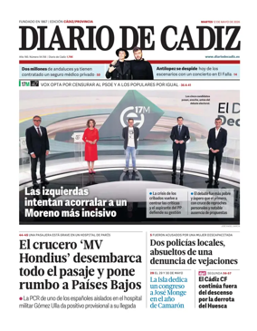 Cover of Diario de Cadiz