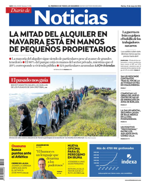Cover of Diario de Noticias (Spain)