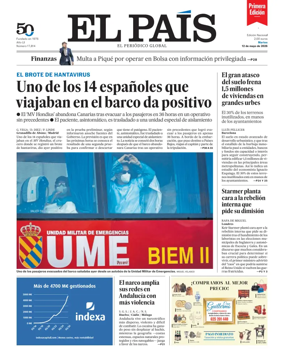 Cover of EL PAIS primera edicion