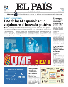 Cover of El Pais Madrid