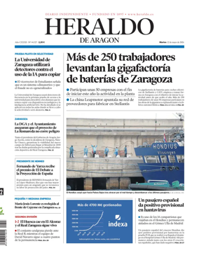 Cover of Heraldo de Aragon