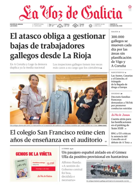 Cover of La Voz de Galicia (Arousa)