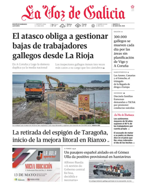 Cover of La Voz de Galicia (Barbanza)