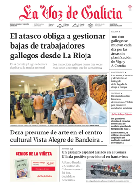Cover of La Voz de Galicia (Deza)